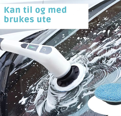 PowerClean Pro – Elektrisk rengjøringsbørste med langt håndtak